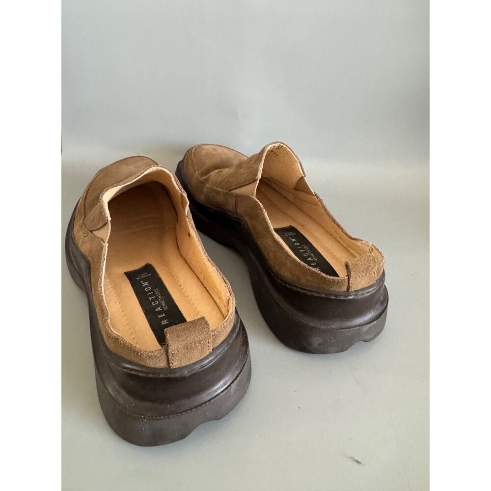 Vtg Y2K Kenneth Cole Reaction Shoe Size 43 Suede Chunky Lug Sole Slip On Clog - Picture 4 of 7